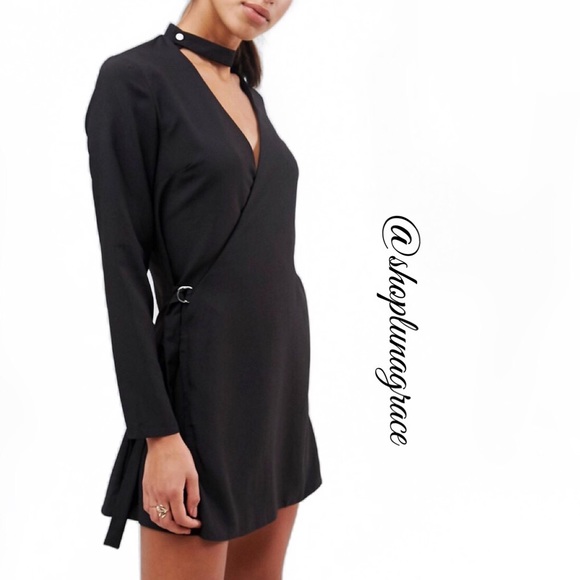 ASOS Mini Wrap Dress with Tab Side - Picture 1 of 4